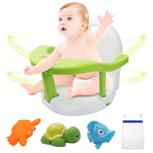 Folding Baby Bath Seat - green