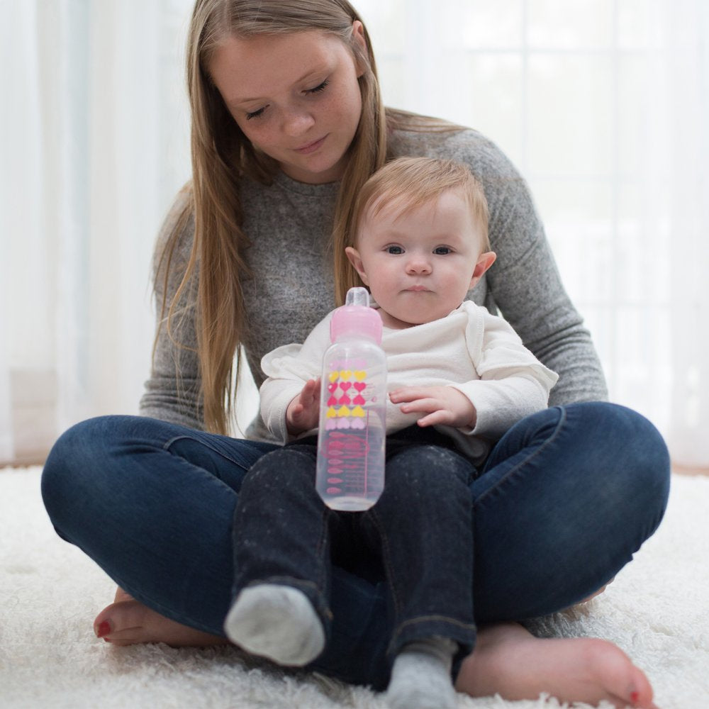 Natural Flow Anti-Colic  Bottle, 8oz - Pink, 2-Pack