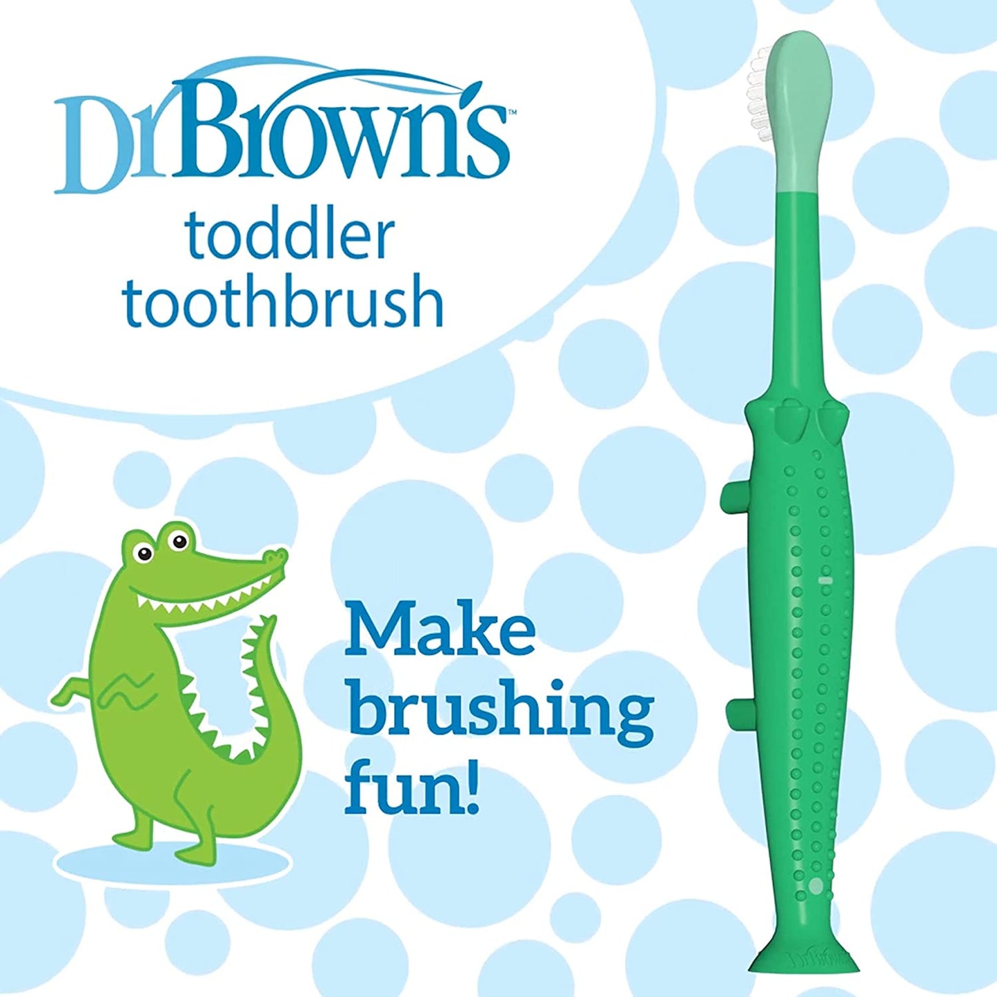 Baby and Toddler Toothbrush, Crocodile 1-Pack