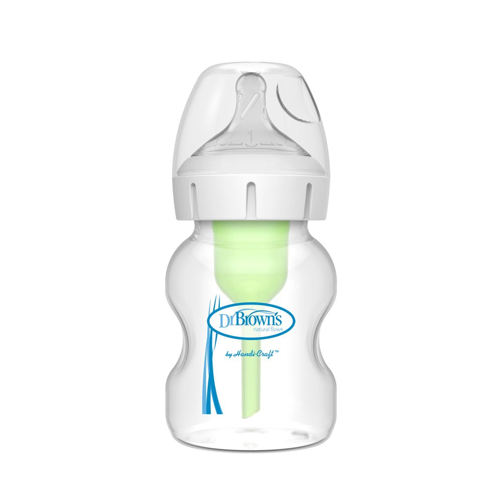 Natural Flow Wide-Neck Baby Bottle, 5oz, 2-Pack