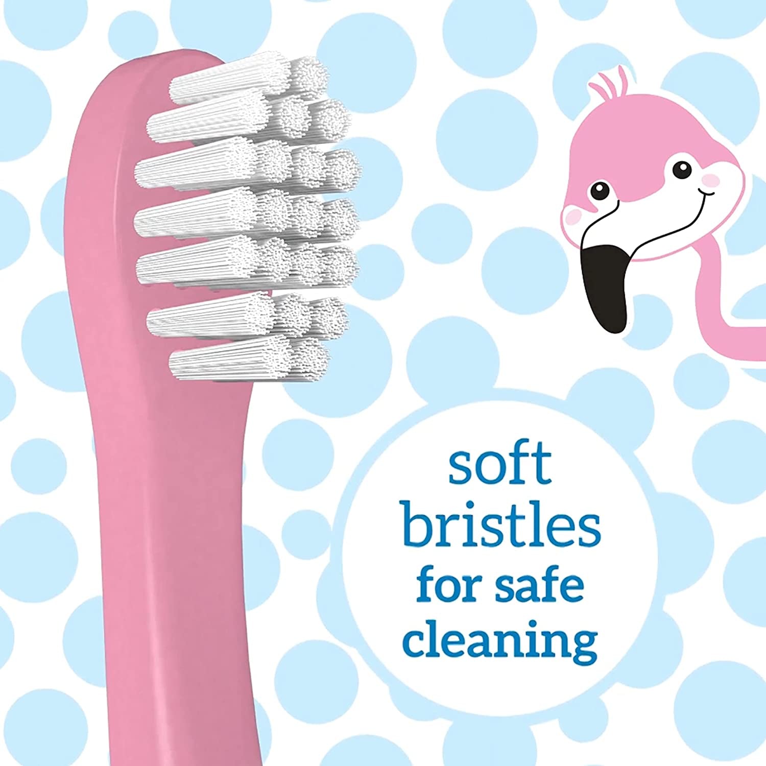 Baby and Toddler Toothbrush, Flamingo 1-Pack