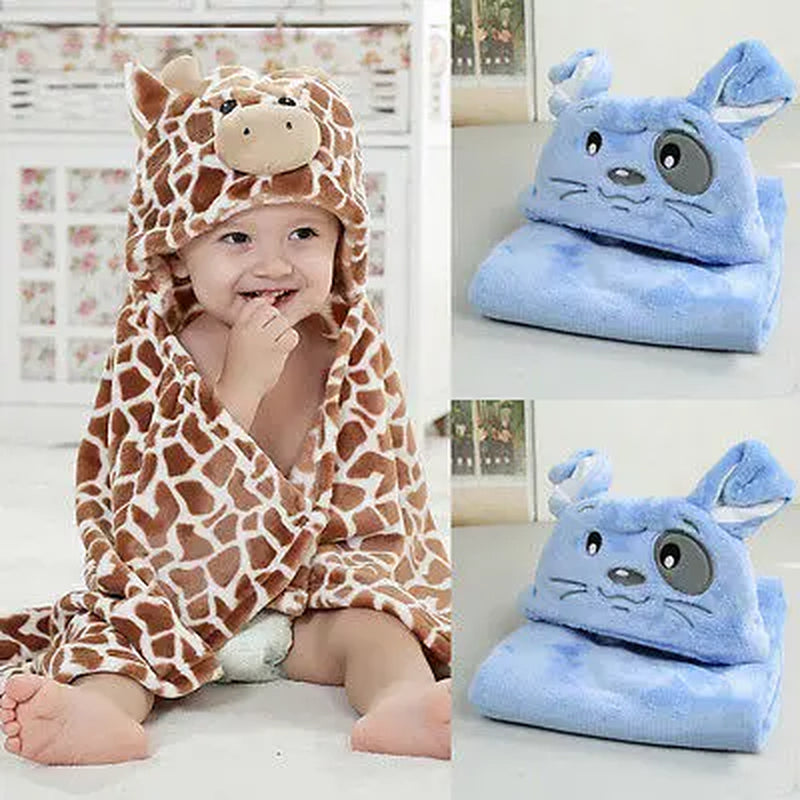 Bear Shaped Baby Hooded Bathrobe