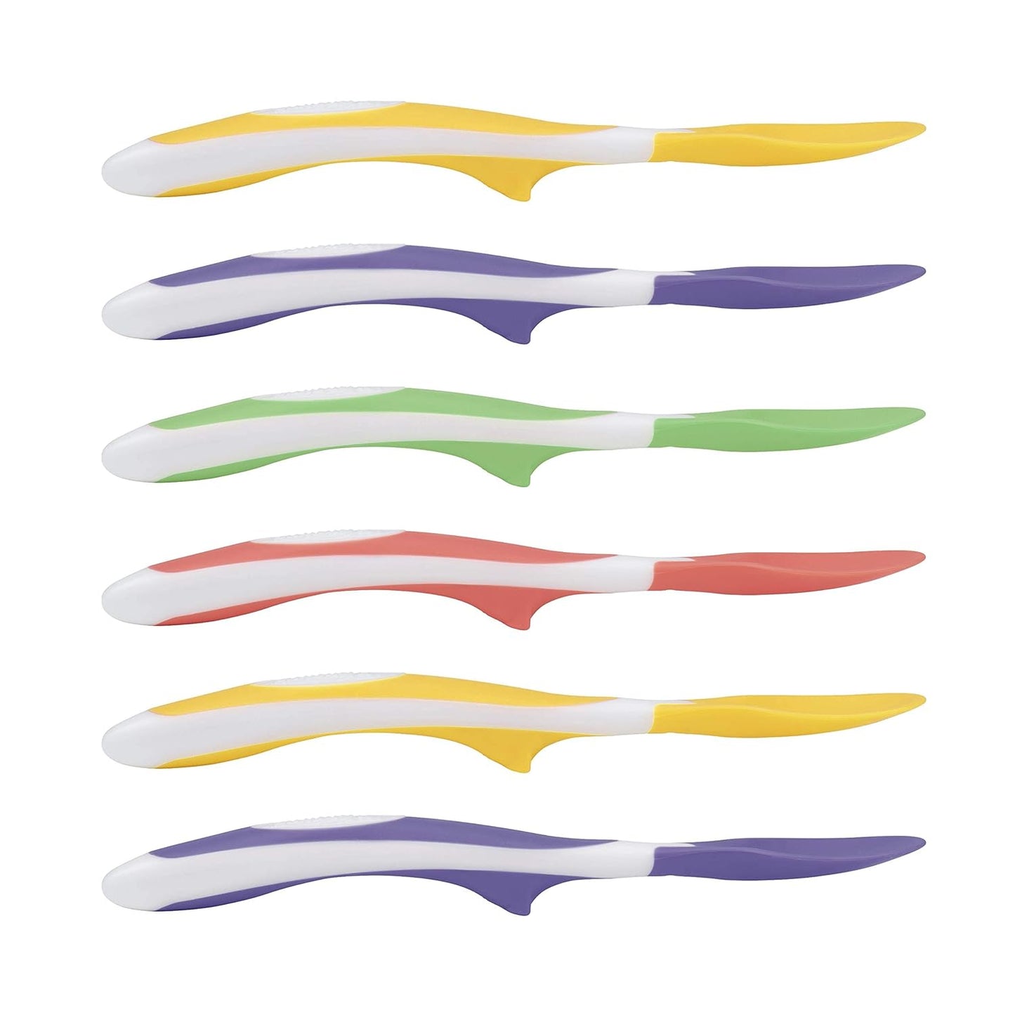 Soft-Tip Toddler Spoons with Long Handle - 6Pack