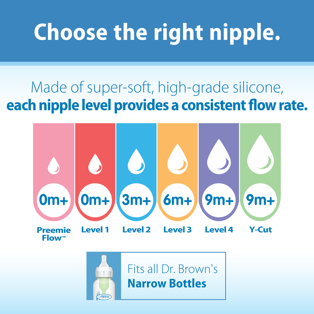 Natural Flow Level 2 Nipples, 2 Pack