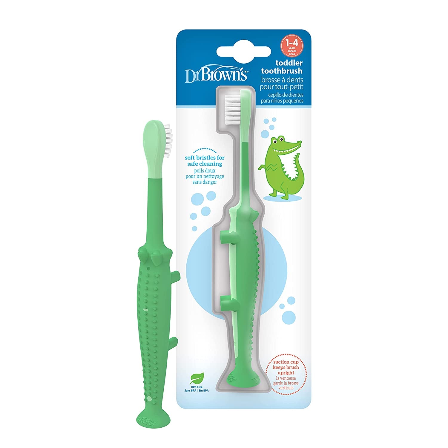 Baby and Toddler Toothbrush, Crocodile 1-Pack