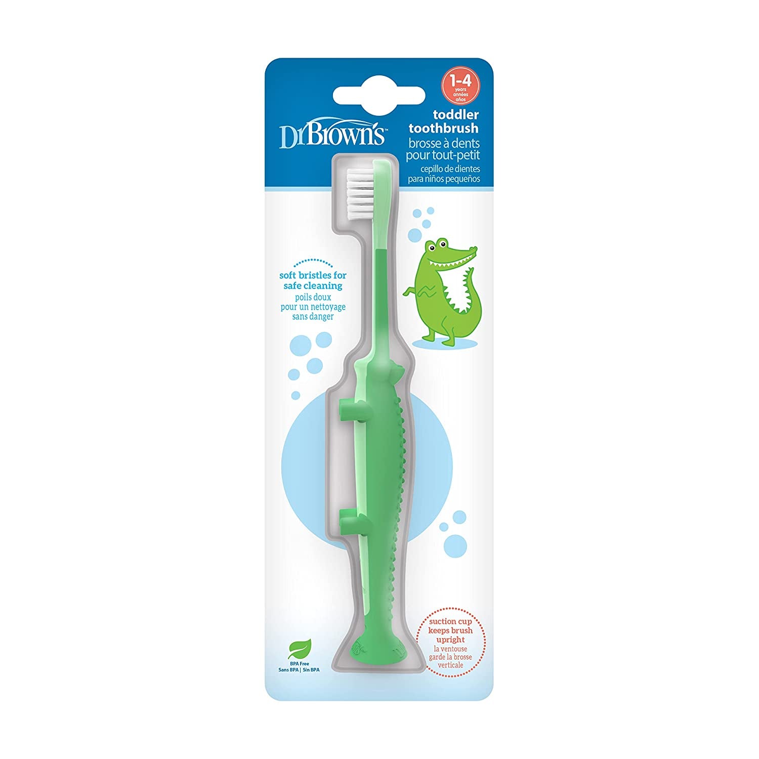 Baby and Toddler Toothbrush, Crocodile 1-Pack