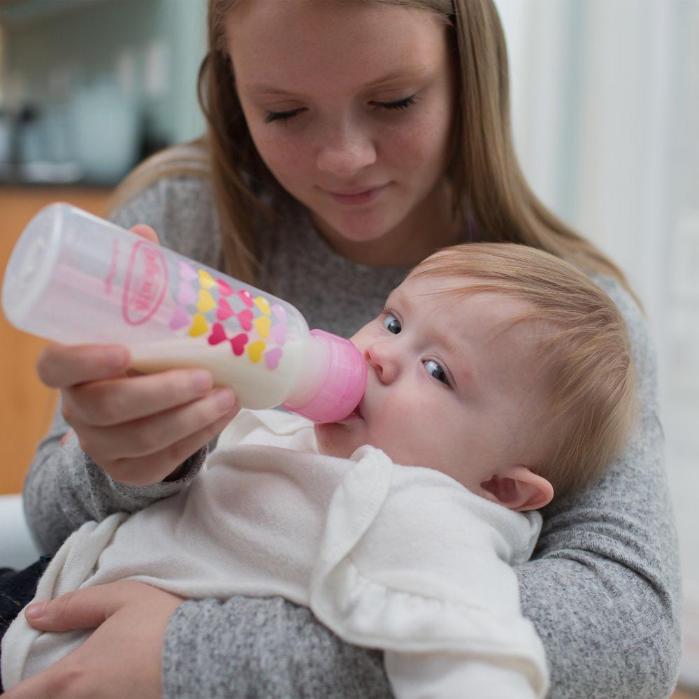 Natural Flow Anti-Colic  Bottle, 8oz - Pink, 2-Pack