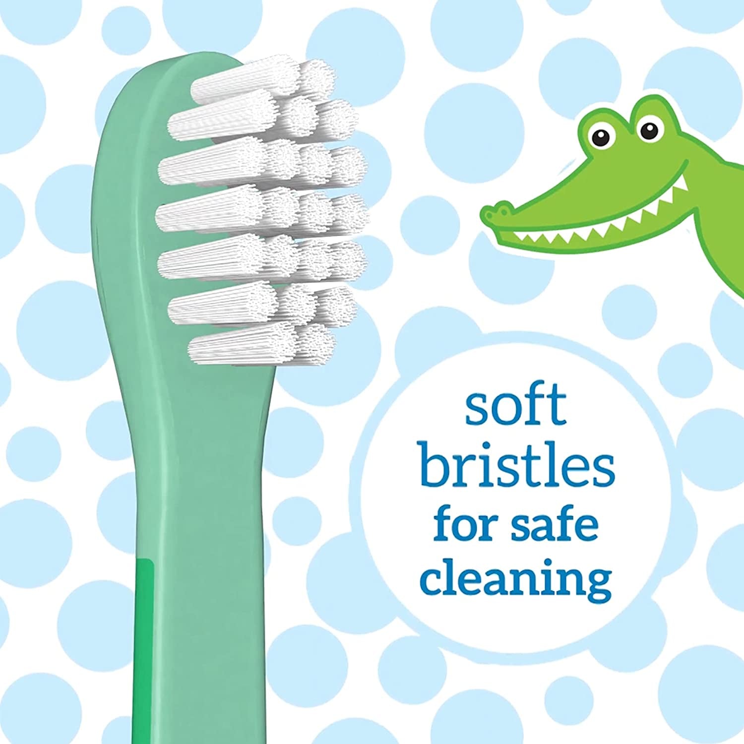 Baby and Toddler Toothbrush, Crocodile 1-Pack