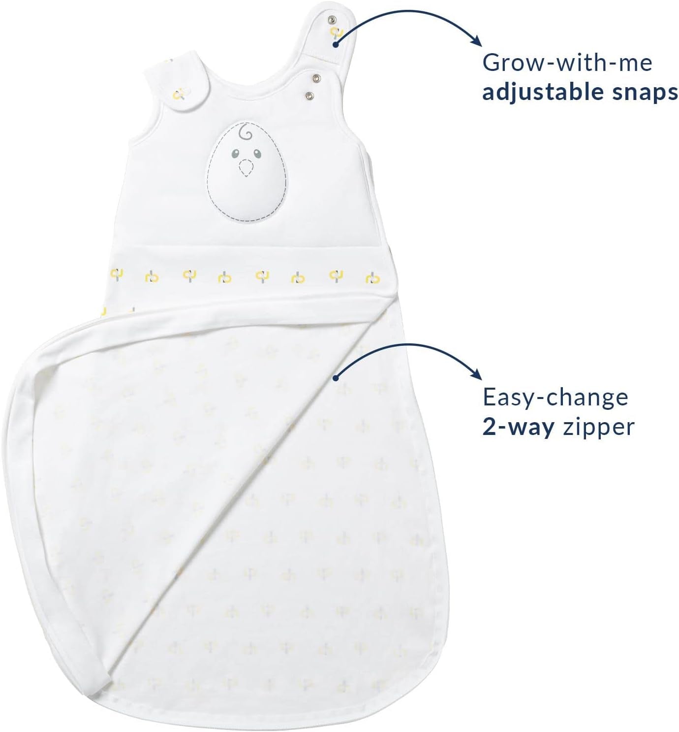 Zen Sack® Classic Gently Weighted Sleep Sack, 0-24M, Infant Swaddle Transition, Aids Self-Soothing 