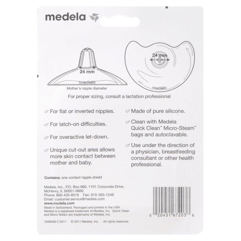 Contact Nipple Shields, 24mm. 1 Pack