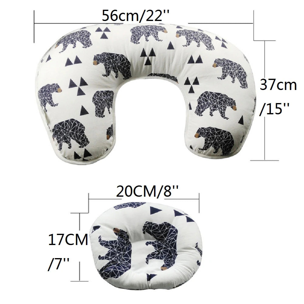 2Pcs/Set Baby Nursing Pillows Maternity Baby Breastfeeding Pillow Infant U-Shaped Newborn Cotton Feeding Waist Cushion