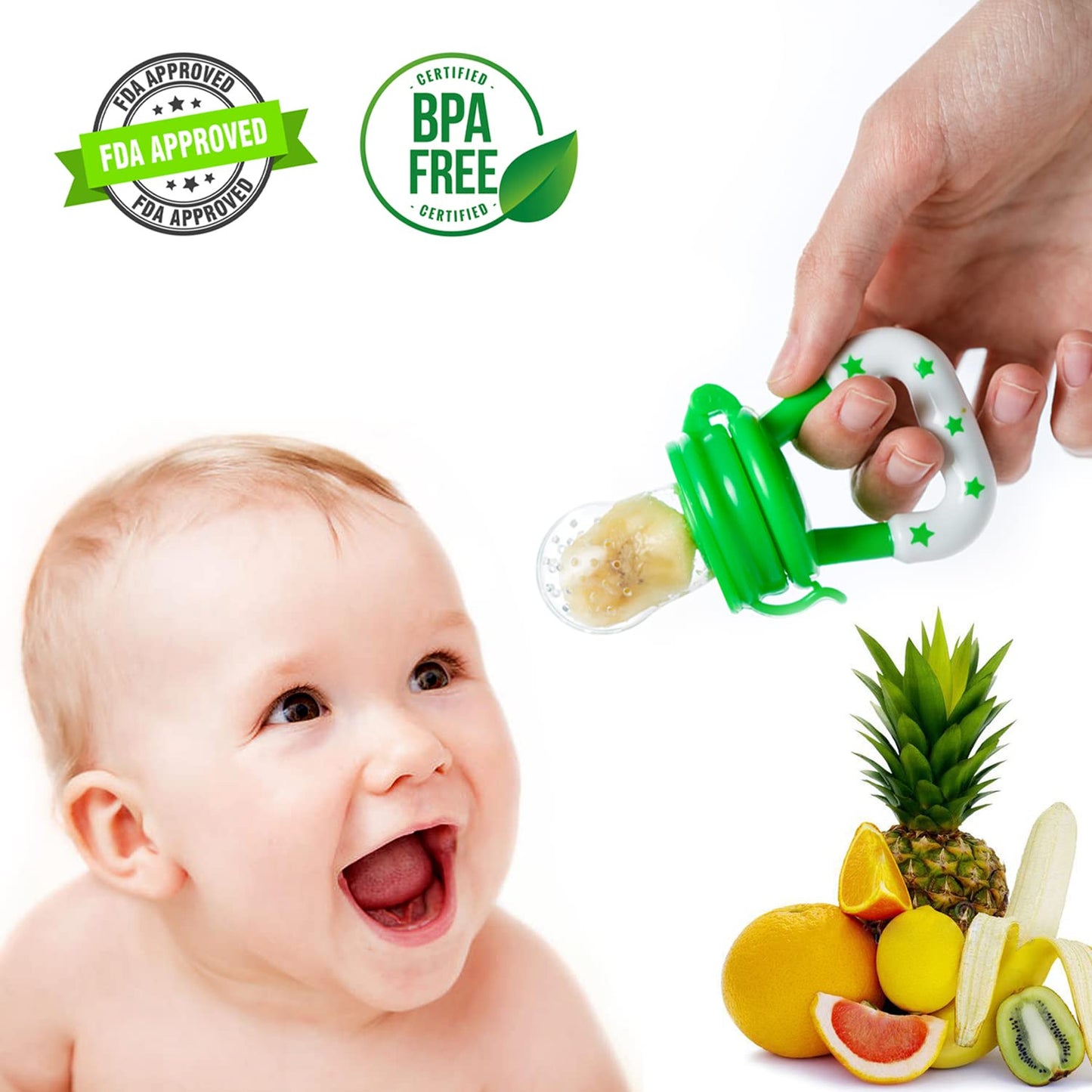 Baby Fruit Pacifier Feeder - 2 Pack