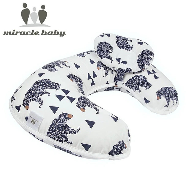 2Pcs/Set Baby Nursing Pillows Maternity Baby Breastfeeding Pillow Infant U-Shaped Newborn Cotton Feeding Waist Cushion