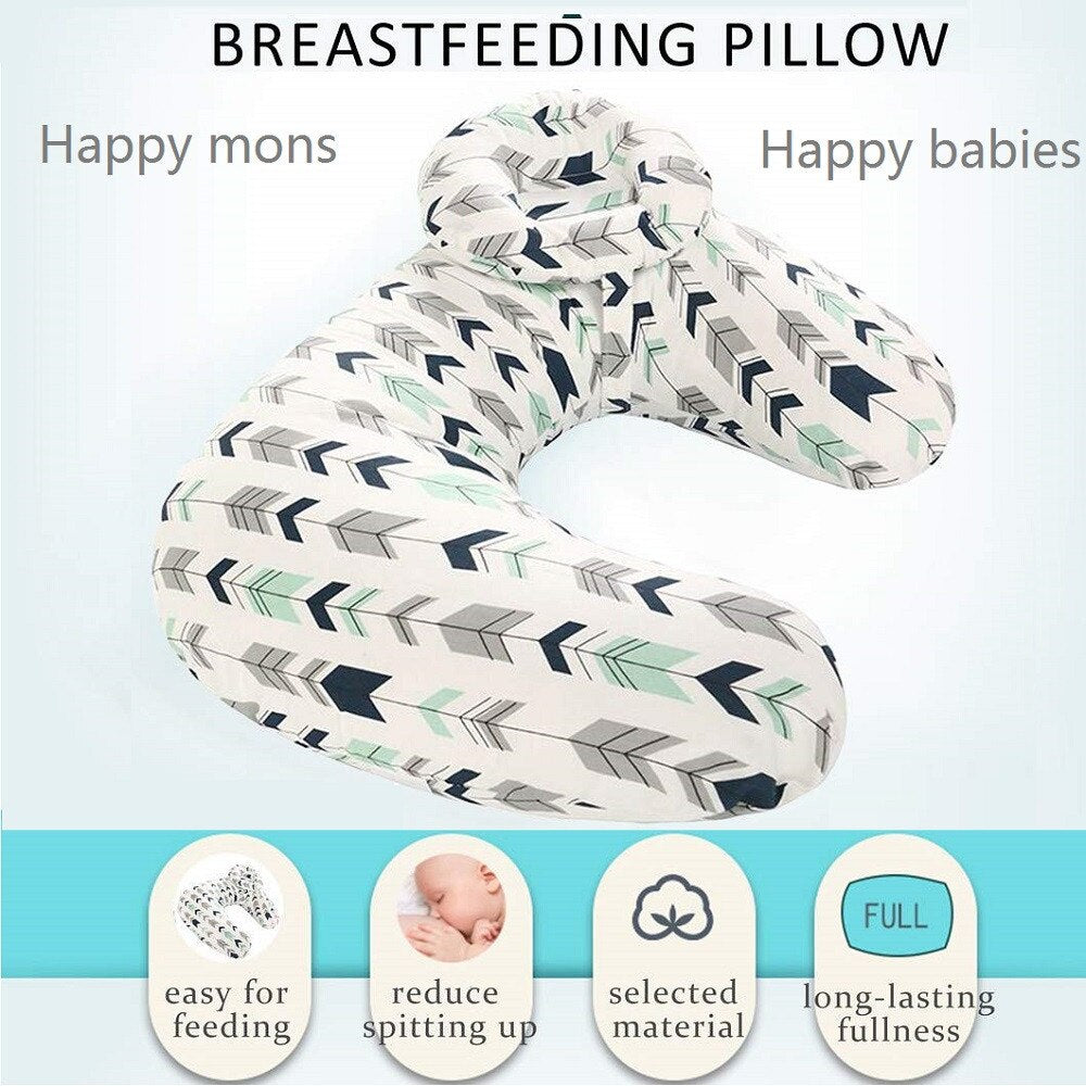 2Pcs/Set Baby Nursing Pillows Maternity Baby Breastfeeding Pillow Infant U-Shaped Newborn Cotton Feeding Waist Cushion