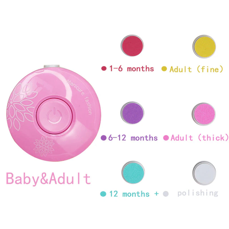 Electric Baby Nail Trimmer Kid Nail Polisher Tool Infant Manicure Scissors Baby Hygiene Kit Baby Nail Clipper Cutter for Newborn