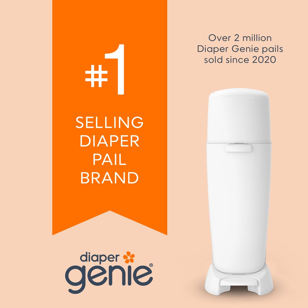 Complete Diaper Pail (White) Odor Control, 1 Diaper Trash Can, 1 Refill, 1 Filter