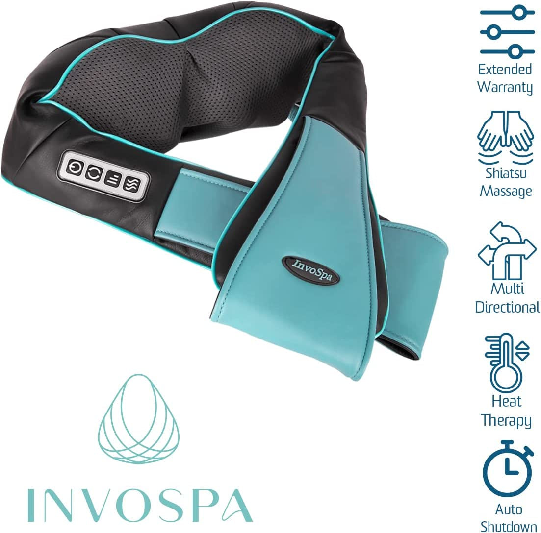 Shiatsu Neck and Back Massager with Heat - Deep Kneading Pillow for Massage - Electric Full Body Massager