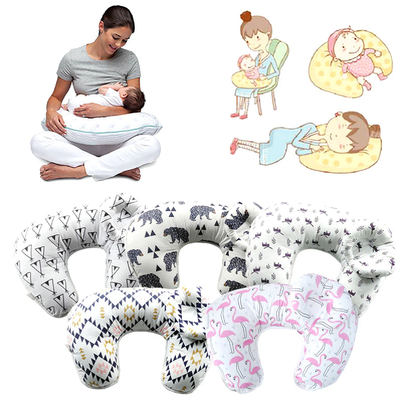 2Pcs/Set Baby Nursing Pillows Maternity Baby Breastfeeding Pillow Infant U-Shaped Newborn Cotton Feeding Waist Cushion