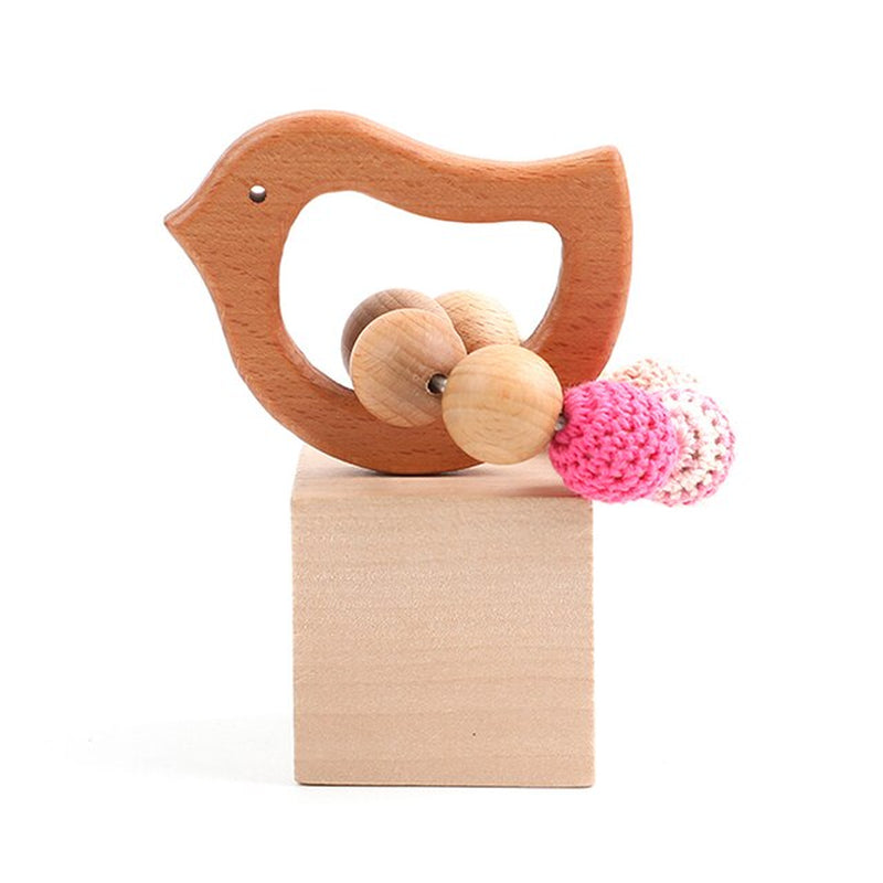 Wooden Baby Teether Wooden Pram Clip Baby Toy Baby Mobile Pram Personalize Baby Teething Pacifier Chain Chewable Baby Rattle